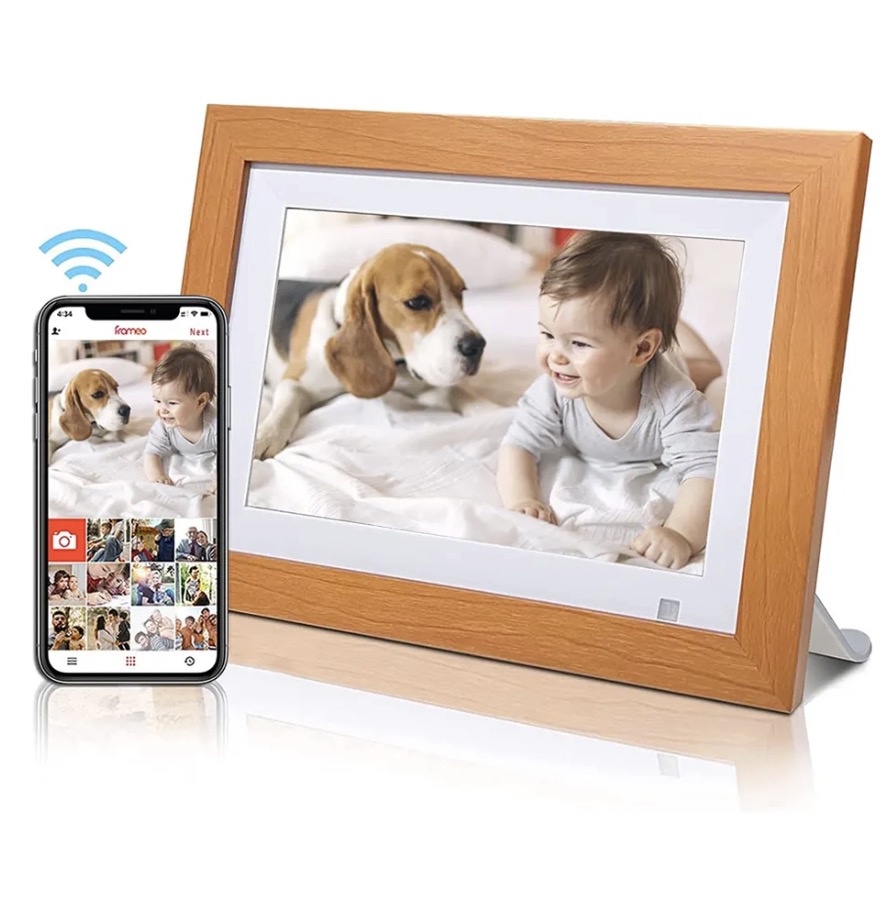 10.1 Inch Digital Photo Frame with Frameo APP white mat